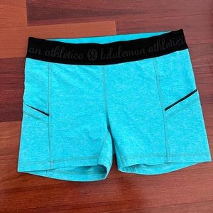 Lululemon Reversible Biker Shorts Teal